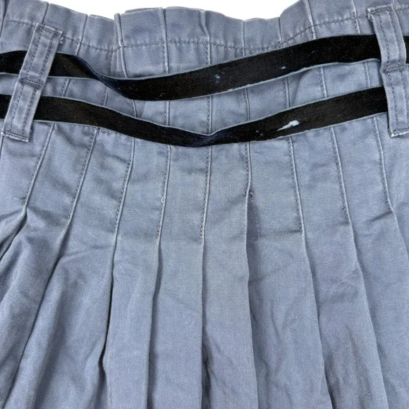 Vintage Y2K Hollister Mini Skirt 9 Rare Low Rise Pleated Velvet Baddie Coquette - Picture 8 of 9